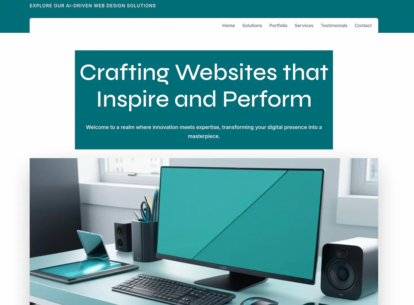 AI Crafted Websites home page