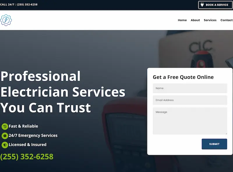 Professional Electrician home page