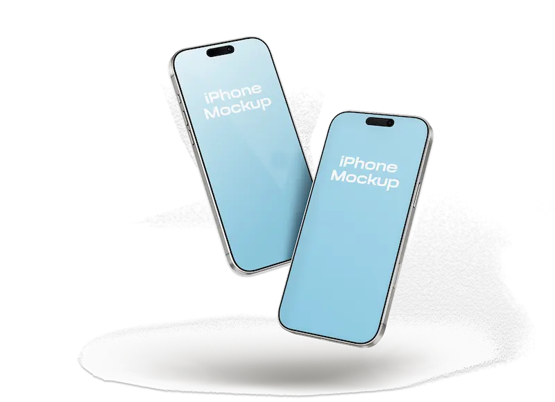 Mobile website layout on two phones